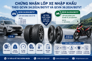 Chứng nhận lốp xe nhập khẩu theo QCVN 34:2024/BGTVT và QCVN 36:2024/BGTVT